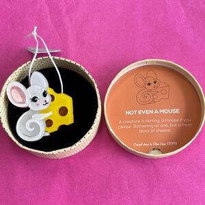 Erstwilder Not Even A Mouse brooch NWB Elena Leong Art 2019